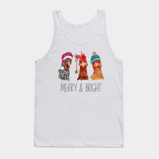 Cute Chickens Christmas Christmas Farm Animal Funny Holiday Tank Top